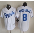 Royals #8 Mike Moustakas White New Cool Base Stitched MLB Jersey