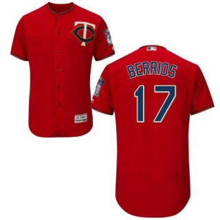 Twins #17 Jose Berrios Red Flexbase Authentic Collection Stitched MLB Jersey