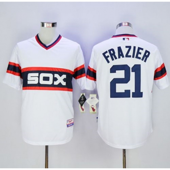 White Sox #21 Todd Frazier White Alternate Home Cool Base Stitched MLB Jersey