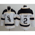 White Sox #2 Nellie Fox White Sawyer Hooded Sweatshirt MLB Hoodie