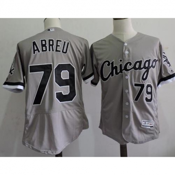 White Sox #79 Jose Abreu Grey Flexbase Authentic Collection Stitched MLB Jersey