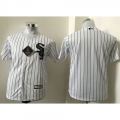 White Sox Blank White(Black Strip) Cool Base Stitched Youth MLB Jersey