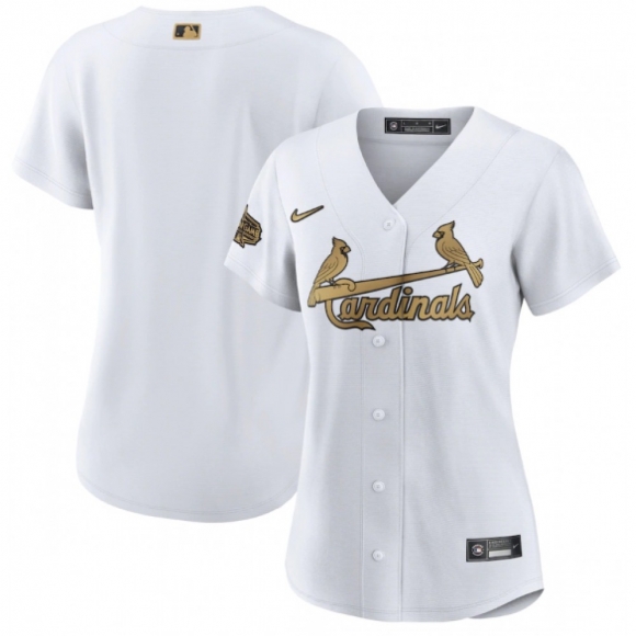 Women's St. Louis Cardinals Blank 2022 All-Star White Stitched Baseball Jersey(Run Small)