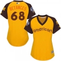 Yankees #68 Dellin Betances Gold 2016 All-Star American League Women's Stitched MLB Jersey