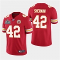 Men's Kansas City Chiefs #42 Anthony Sherman Red Super Bowl LIV With 100th Season Patch Vapor Untouchable Limited Stitched NFL Jersey