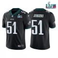 Men's Philadelphia Eagles #51 Cam Jurgens Black Super Bowl LVII Vapor Untouchable Limited Stitched Jersey